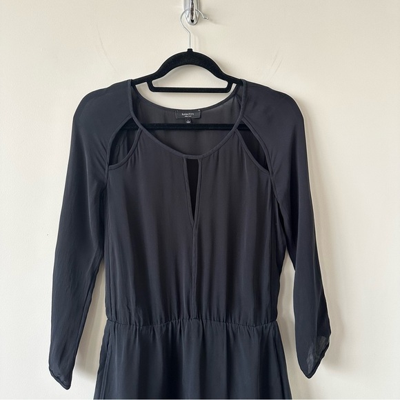 Babaton-100% Silk Cut Out Top Midi Dress (Size:Small) - Picture 5 of 9